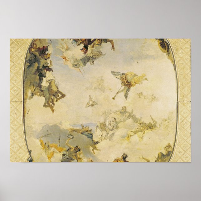 Póster Esbozo para la Apoteosis de la familia Pisani (Frente)