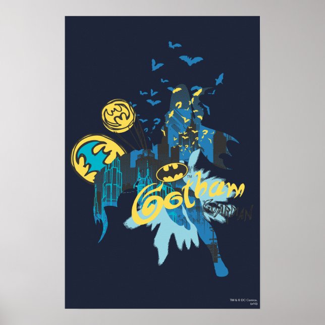 Póster Esbozo para portátiles Batman Gotham Guardian (Frente)