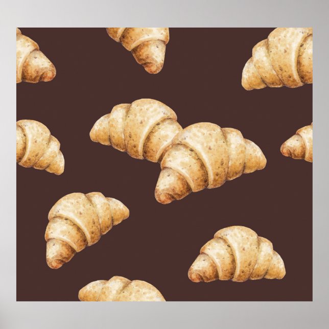 Póster Esbozo: postres, pasteles en patrón. (Frente)