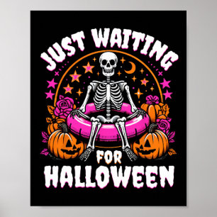 Póster Esbozos Mujeres Esperando Halloween