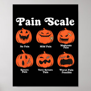 Póster Escala de dolor Soky Pumpkin Fall Halloween Trauma
