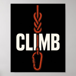 Póster Escalada - Aventura de cuerda de escalada en roca