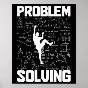 Póster Escalada Boulder Problemas Resolviendo Escalador B