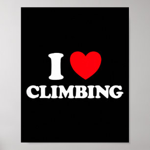 Póster Escalada Corazón Escalador de Rocas Pasatiempo Par