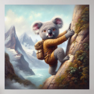 Póster Escalada de la montaña Koala