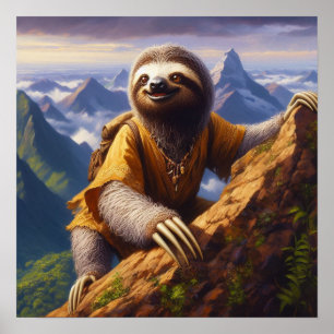 Póster Escalada de Montaña Sloth