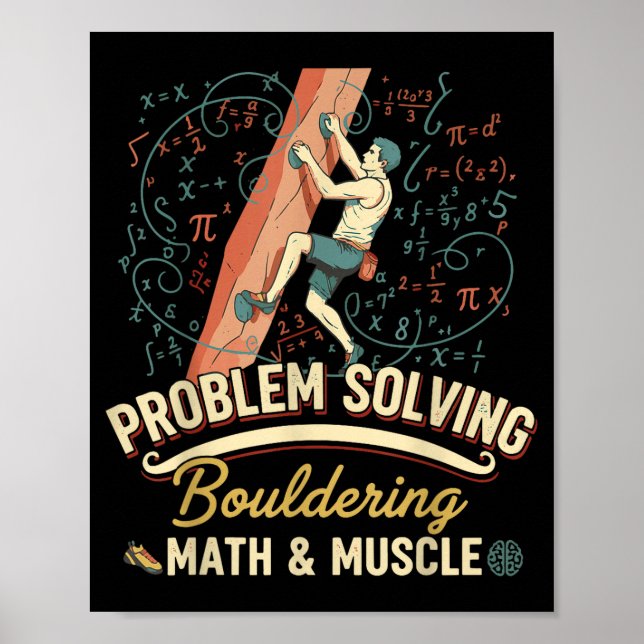 Póster Escalada de resolución de problemas matemáticos y  (Frente)