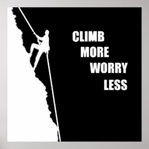 Póster Escalada de rock motivacional