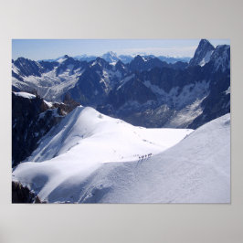 Póster Escalada en el macizo Mont Blanc, Chamonix, Franci