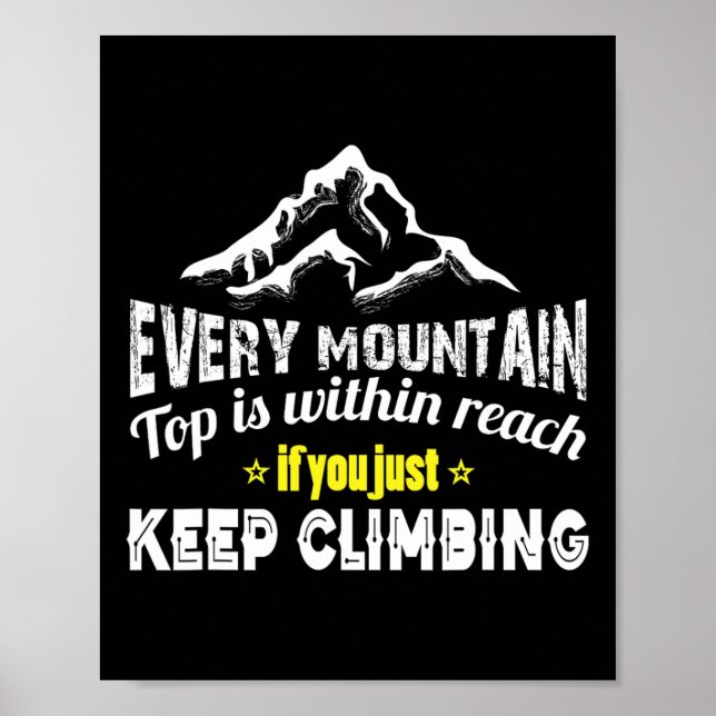 Póster Escalada en montañas (Frente)