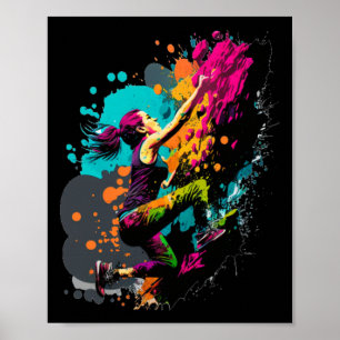 Póster Escalada en pared Escalada en bloque Escalador int