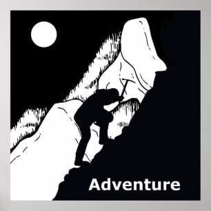 Póster escalada en roca