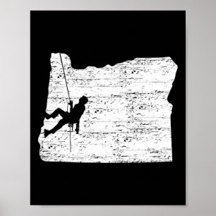 Póster Escalada en roca al aire libre Oregon