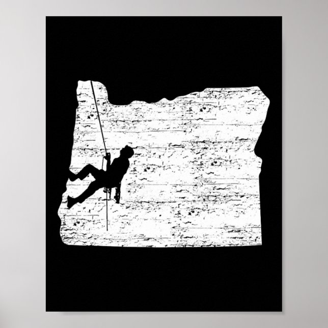 Póster Escalada en roca al aire libre Oregon (Frente)