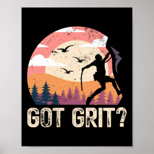 Póster Escalada en roca con determinación Bouldering Mont
