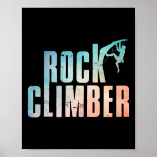Póster Escalada en Roca Divertidos Entusiastas de Boulder