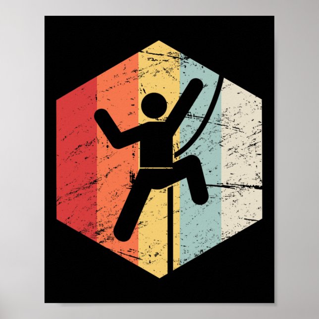 Póster Escalada en roca retro  (Frente)