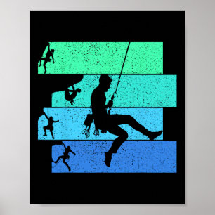 Póster Escalada Escalador Bouldering Roca Niños Chicos Ho