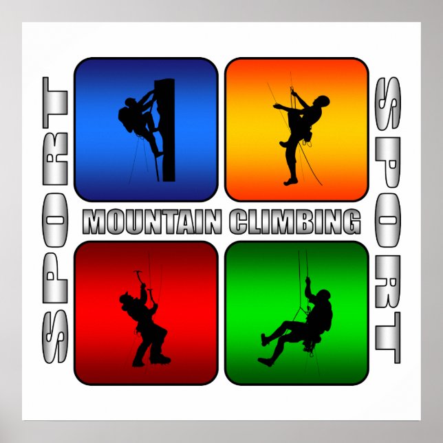 Póster Escalada espectacular de montaña (Frente)