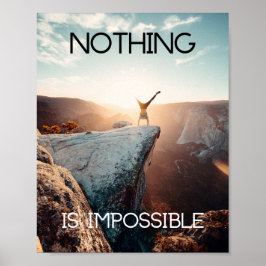 Póster Escalada Poster motivacional Nada es imposible