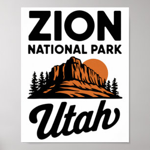 Póster Escalada Senderismo Camping Parque Nacional Zion U