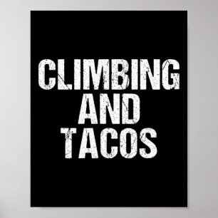 Póster Escalada y Tacos Árbol Escalador en Roca