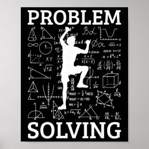 Póster Escalador de roca de resolución de problemas de es