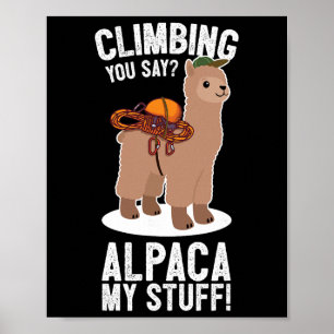 Póster Escalador de rocas Montaña Bouldering I Alpaca esc