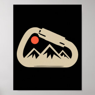 Póster Escalador Escalador Montañista Escalada en Roca