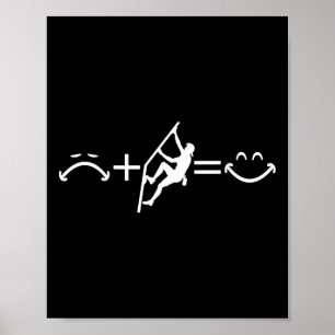 Póster Escalador triste + escalada = Cara feliz - Byck De
