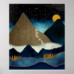 Póster Escaladores de la Montaña Dorada