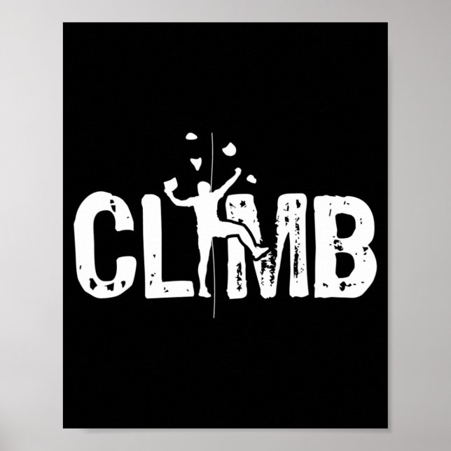 Póster Escalar la pared de Bouldering escalar el Monte de (Frente)