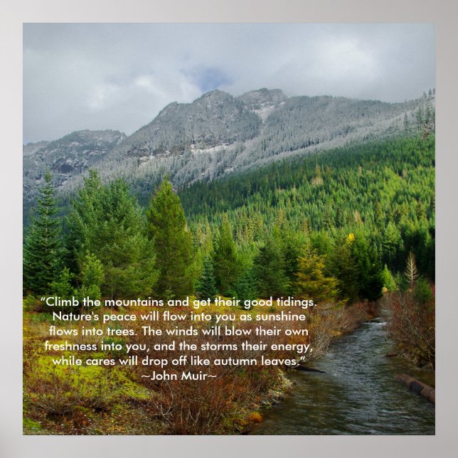 Póster Escalar las montañas (Frente)