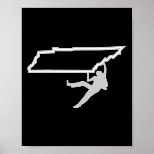Póster Escalar Tennessee State Para Escaladores de Montañ