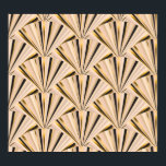 Póster Escalas Art Deco: Glamour dorado geométrico<br><div class="desc">Patrón de color geométrico sin soldadura. Ventilador abstracto, escalas, textura de concha. De estilo squama, de fondo art decó con líneas beige y doradas. Tejidos de lujo decorativos, papel pintado, papel envuelto Vintage relleno Modalidades geométricas lujosas con toques dorados. Aumenta la decoración con un toque de opulencia. Ventilador geométrico y...</div>