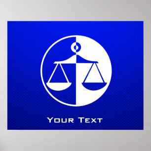 Póster Escalas azules de la justicia