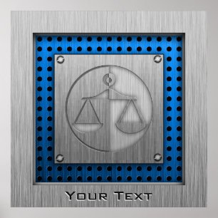 Póster Escalas cepilladas de la justicia de la