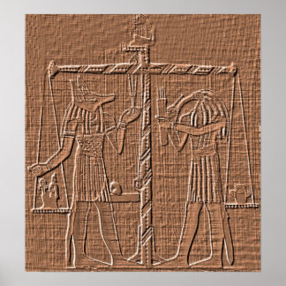 Póster Escalas egipcias de jeroglífico de vida