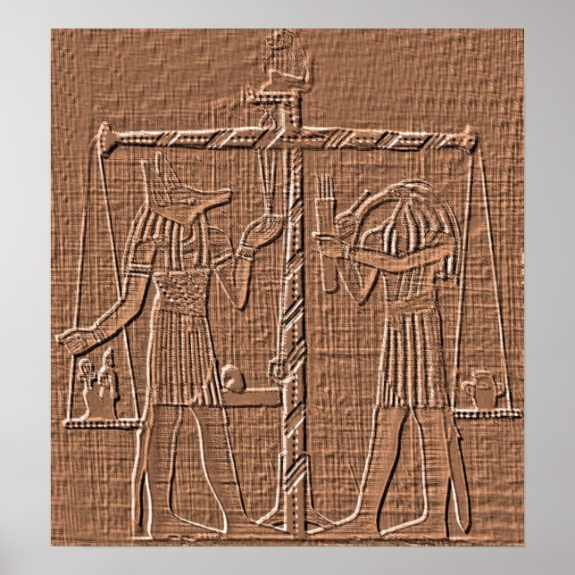 Póster Escalas egipcias de jeroglífico de vida (Frente)
