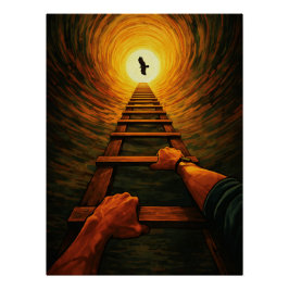 Póster Escalera Ascendente a la Libertad del Águila Lumin