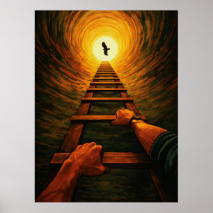Póster Escalera Ascendente hacia la Libertad del Águila S