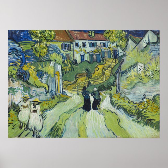 Póster Escalera de Auvers por Vincent van Gogh (Frente)