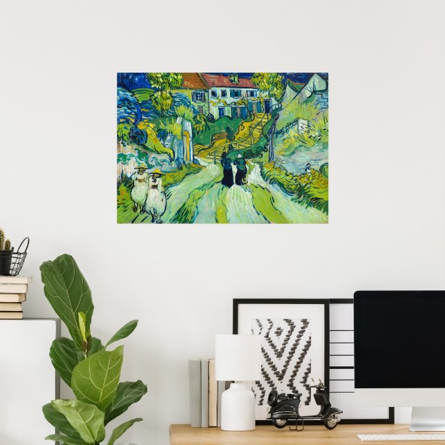 Póster Escalera de Auvers por Vincent van Gogh (Oficina en casa)