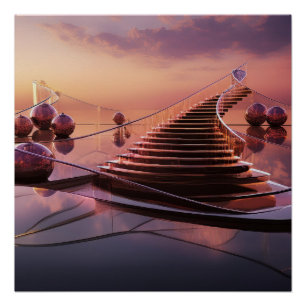 Póster Escalera de Fantasía al Cielo