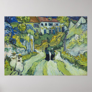 Póster Escalera de Van Gogh en Auvers Paisaje Artístico