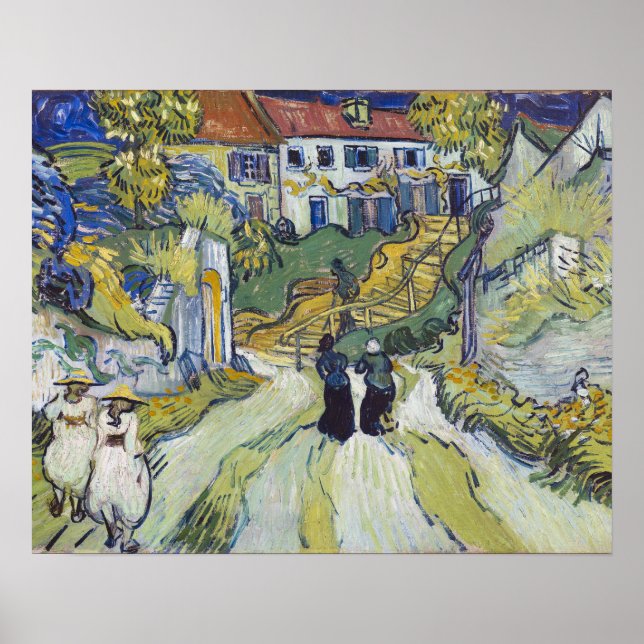 Póster Escalera de Vincent van Gogh en Auvers 1890 Small (Frente)
