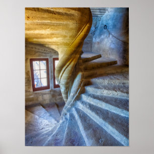 Póster Escalera del Castillo de Espiral, Francia