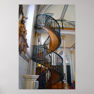 Póster Escalera Milagrosa de la Capilla Loretto, Santa Fe