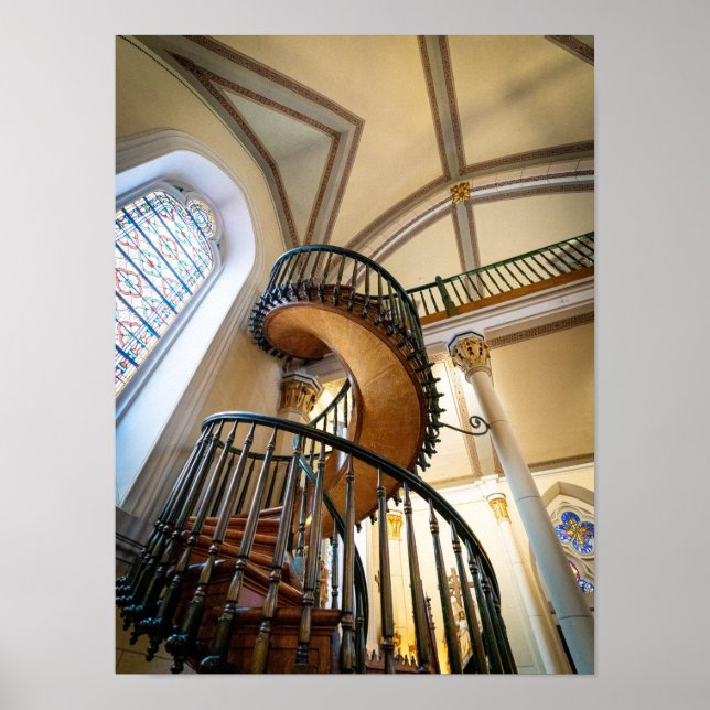 Póster Escalera milagrosa Loretto Chapel Santa Fe NM (Frente)