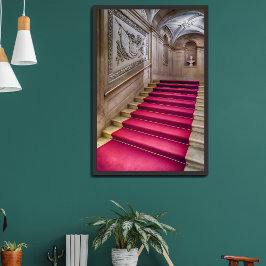 Póster Escalera Noble. Palacio Nacional de Ajuda, Lisboa.
